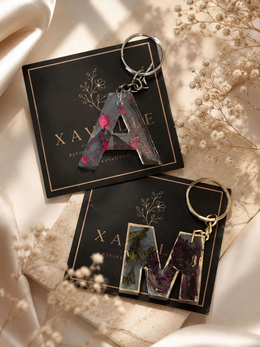 Xavelle Resin Letter Keychain