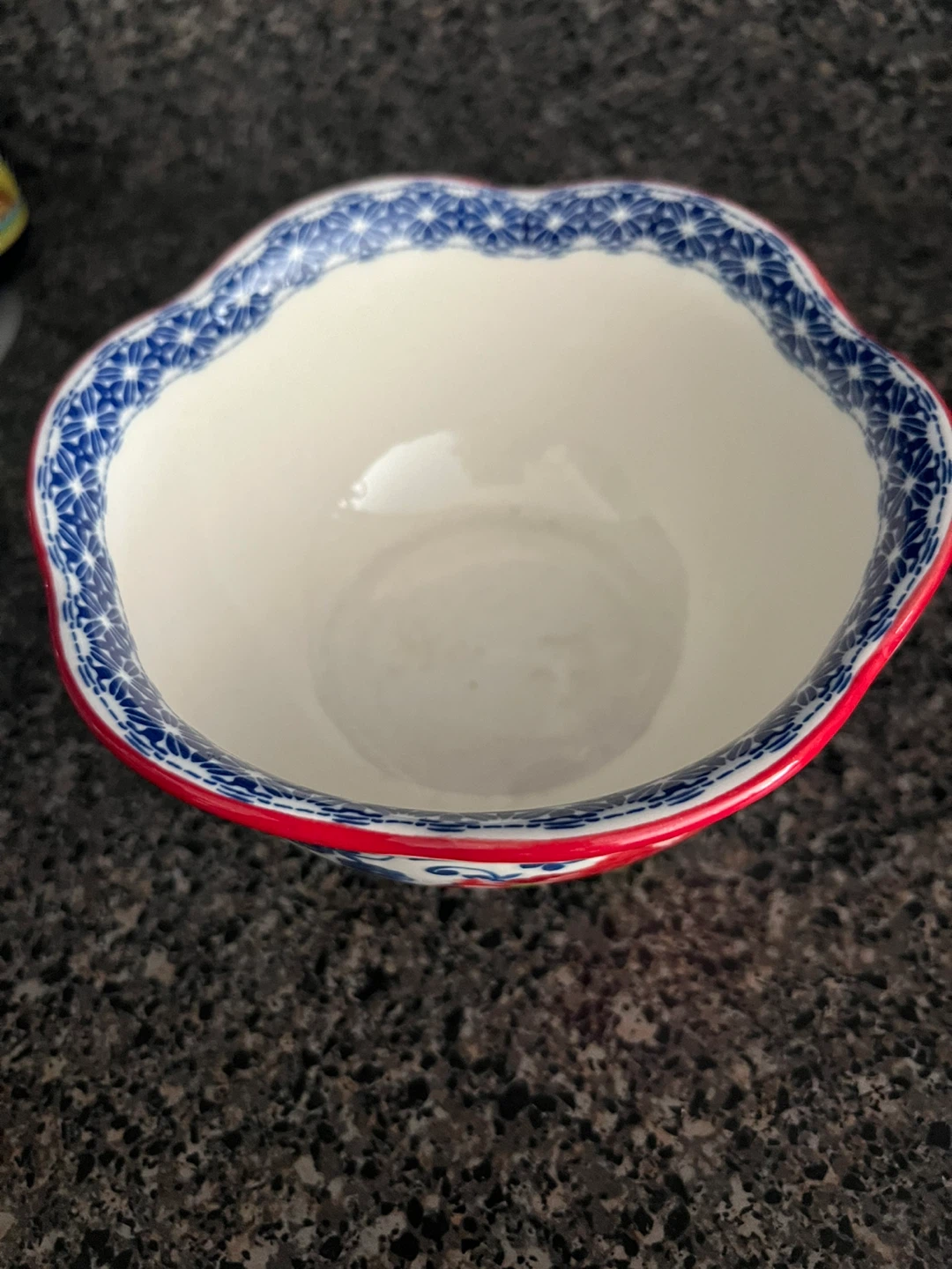 The Pioneer Woman Blue & Red Floral Bowl