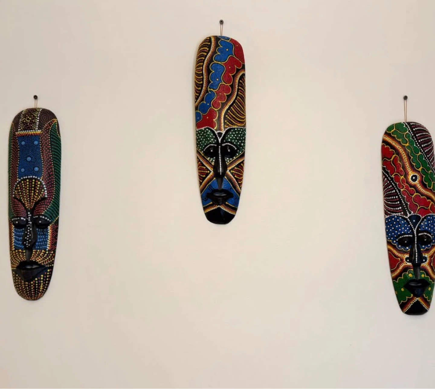 Set of 3 African Style Decorative Masks - photo 2