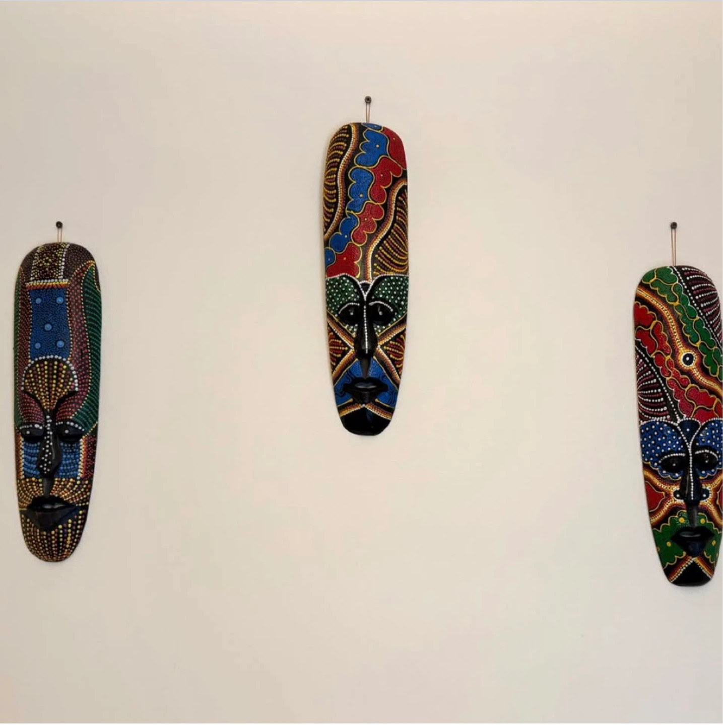 Set of 3 African Style Decorative Masks