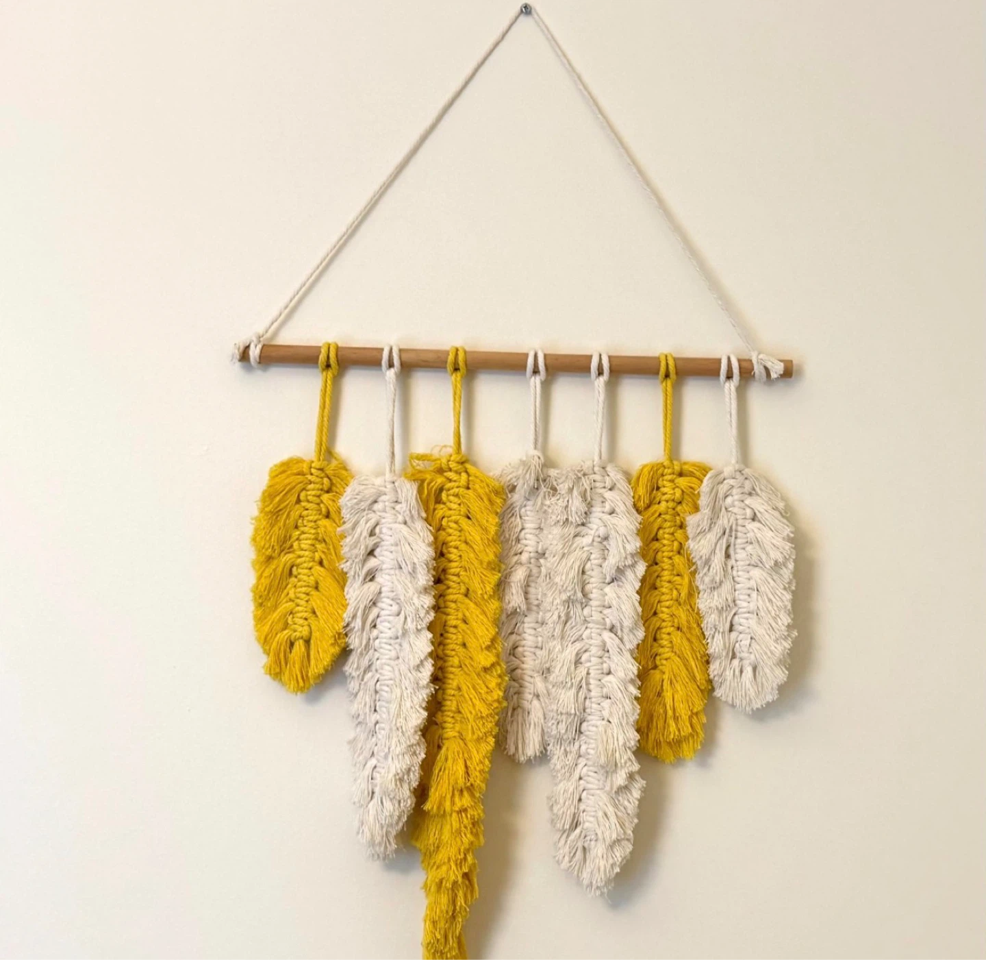 Macrame Feather Wall Hanging