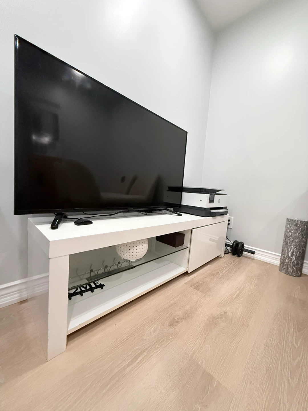 White Entertainment Unit with Storage