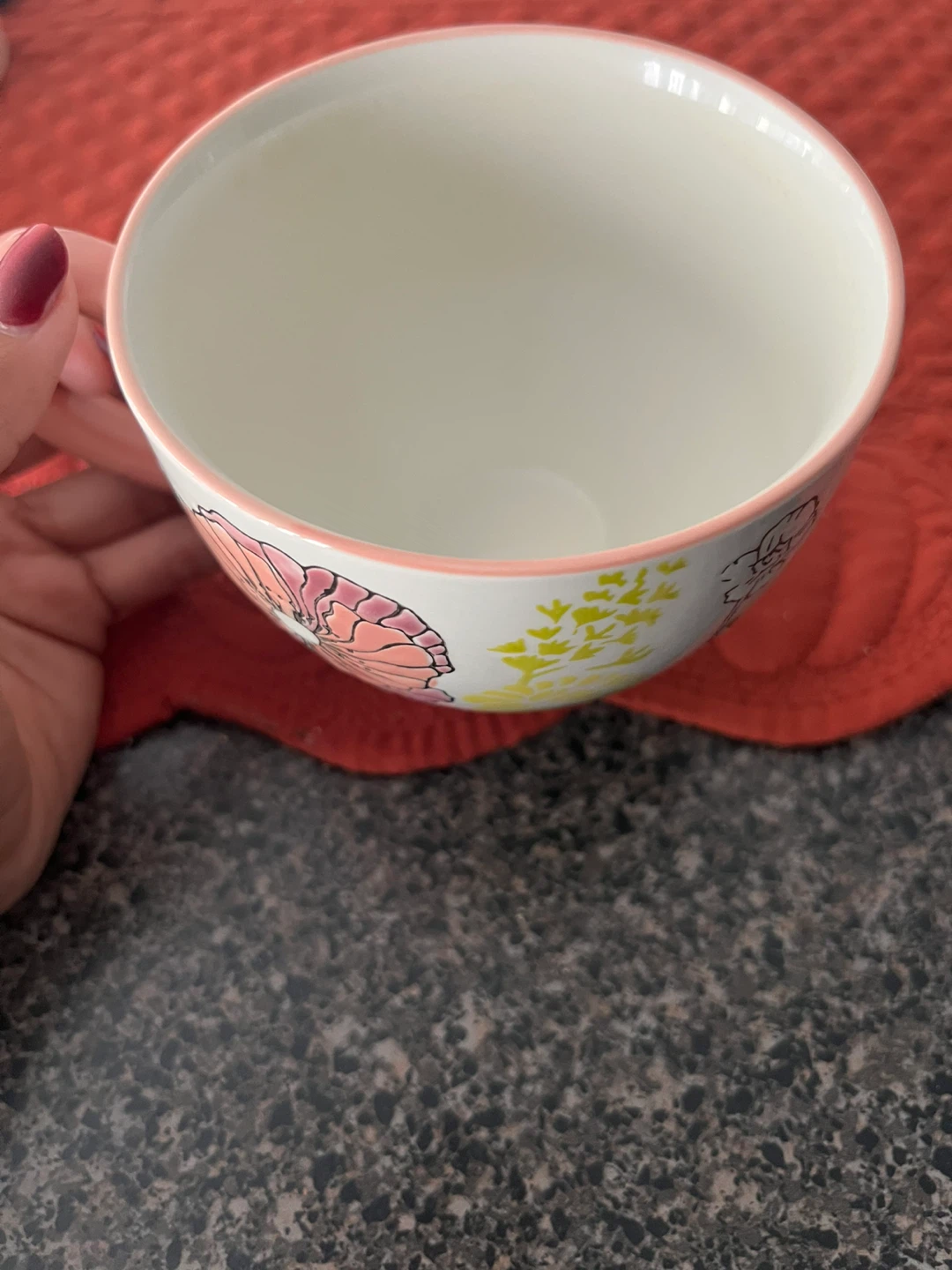 Set of 2 Floral Ceramic Mugs