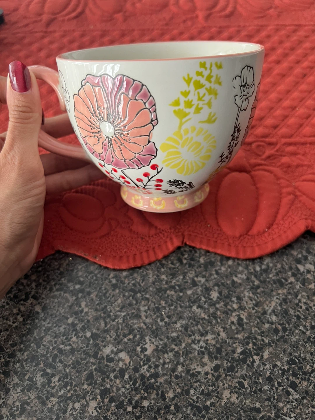 Set of 2 Floral Ceramic Mugs - photo 2