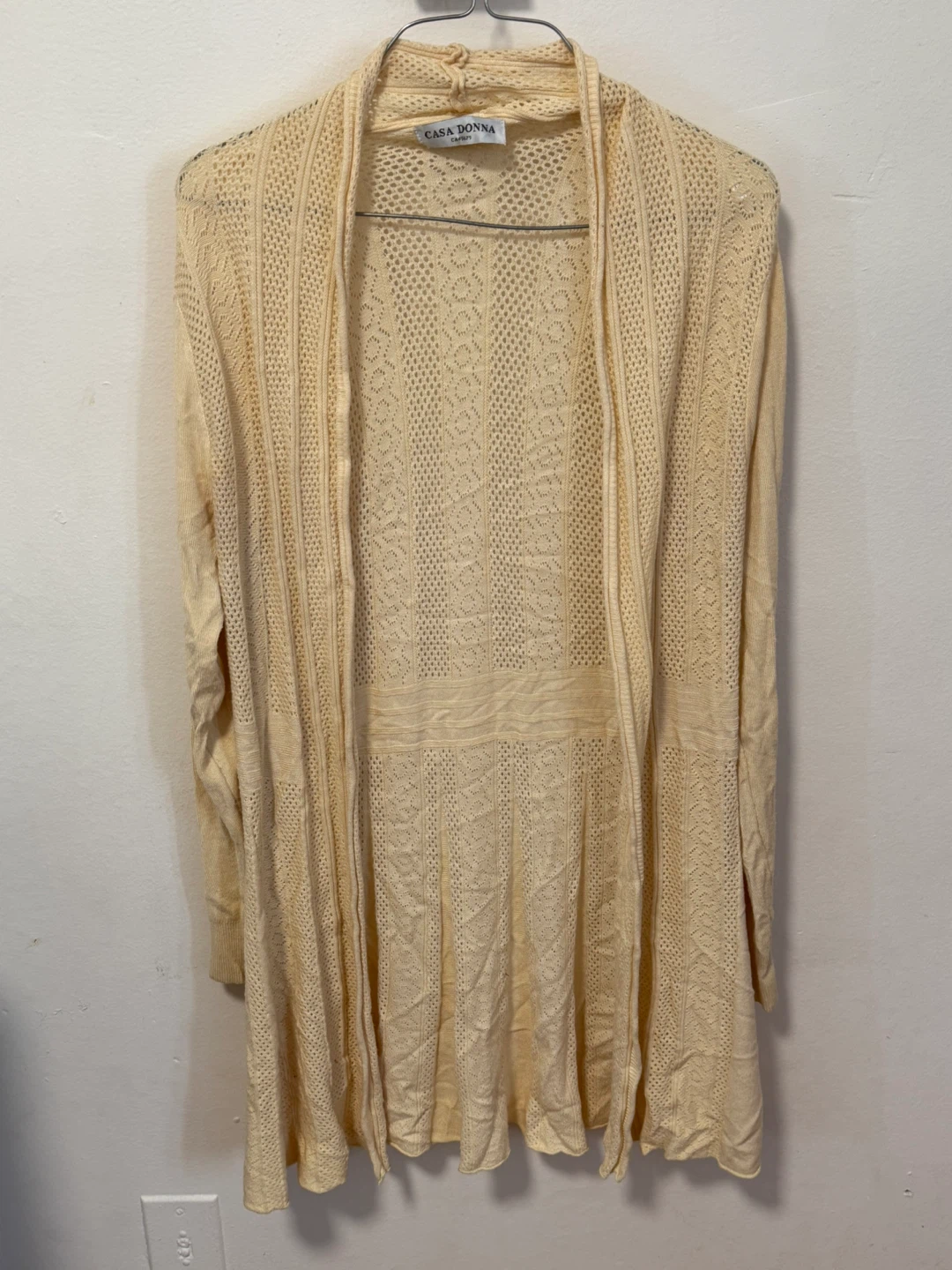 ‼️Declutter‼️Cream Casa Donna Open Front Cardigan