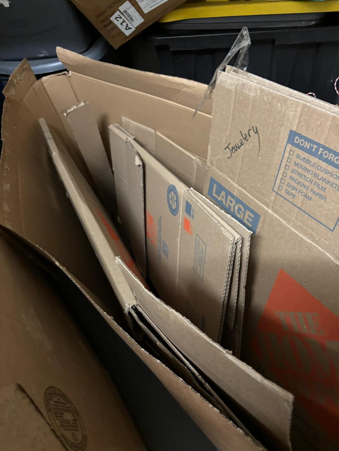 Lots of moving boxes