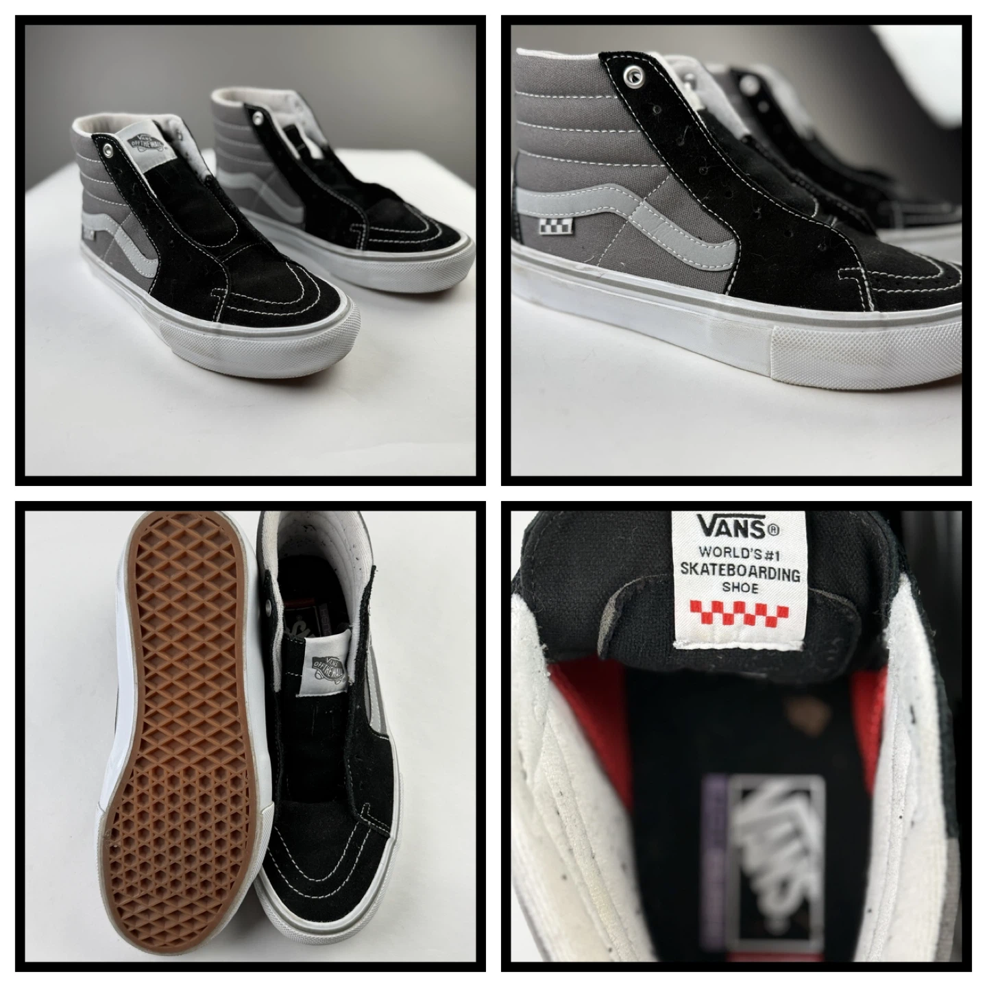 Vans Sk8-Hi Black Grey Skate Shoes