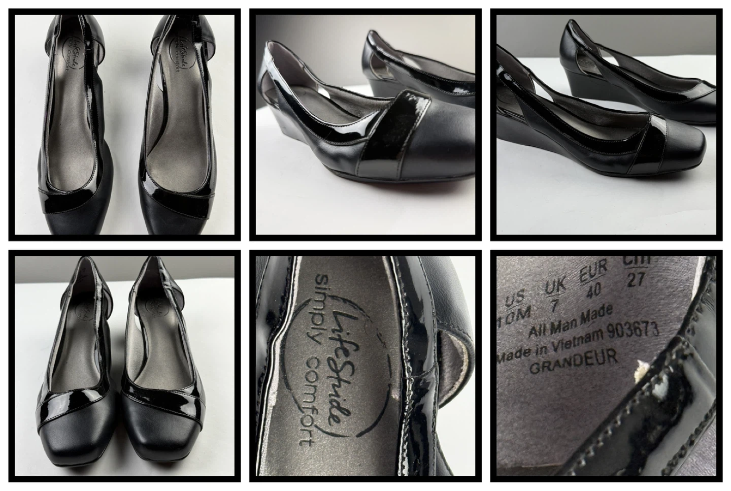 LifeStride Women's Black Wedge Shoes