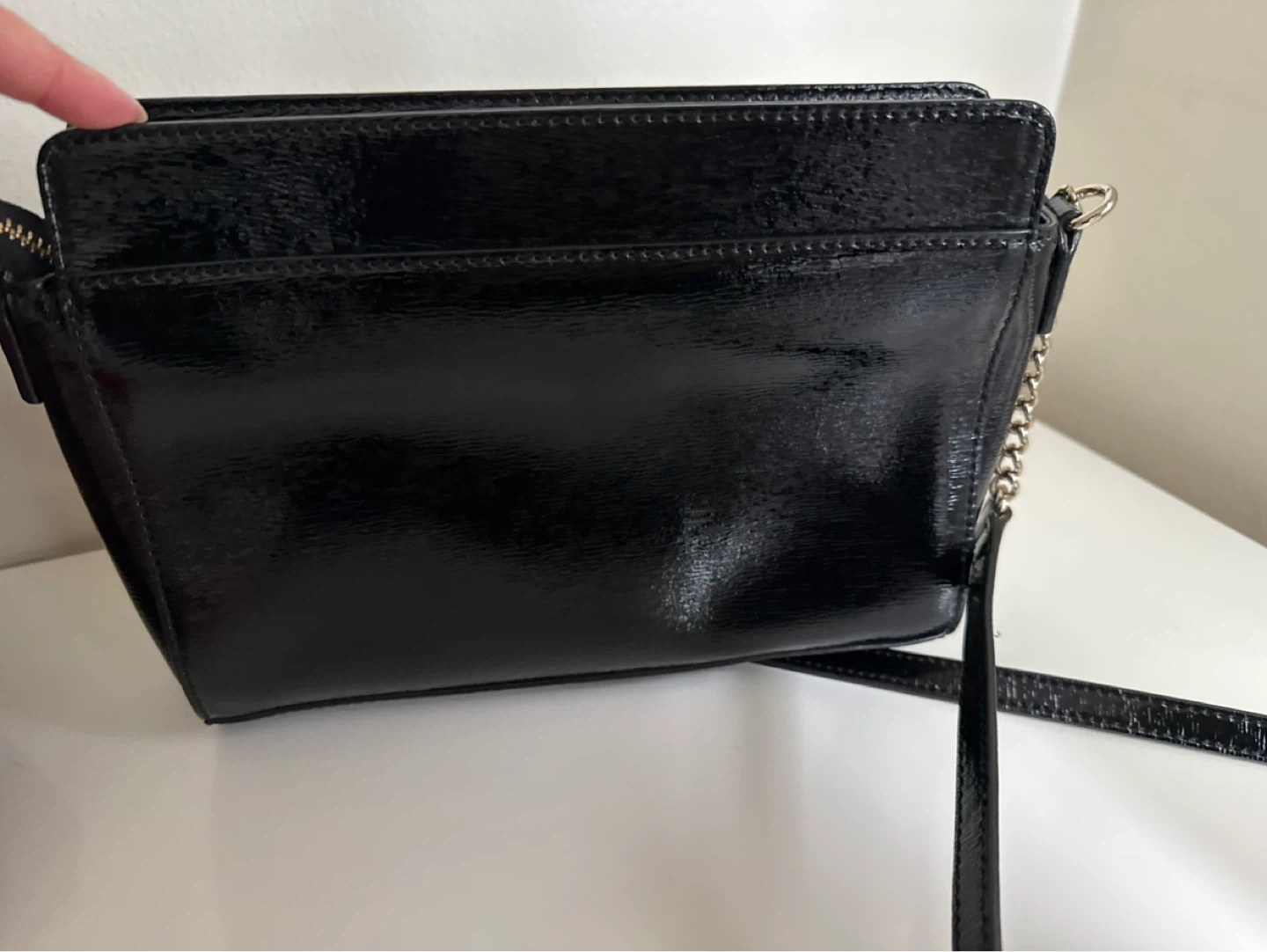 Kate Spade Black Patent Leather Bow Crossbody Bag - photo 4