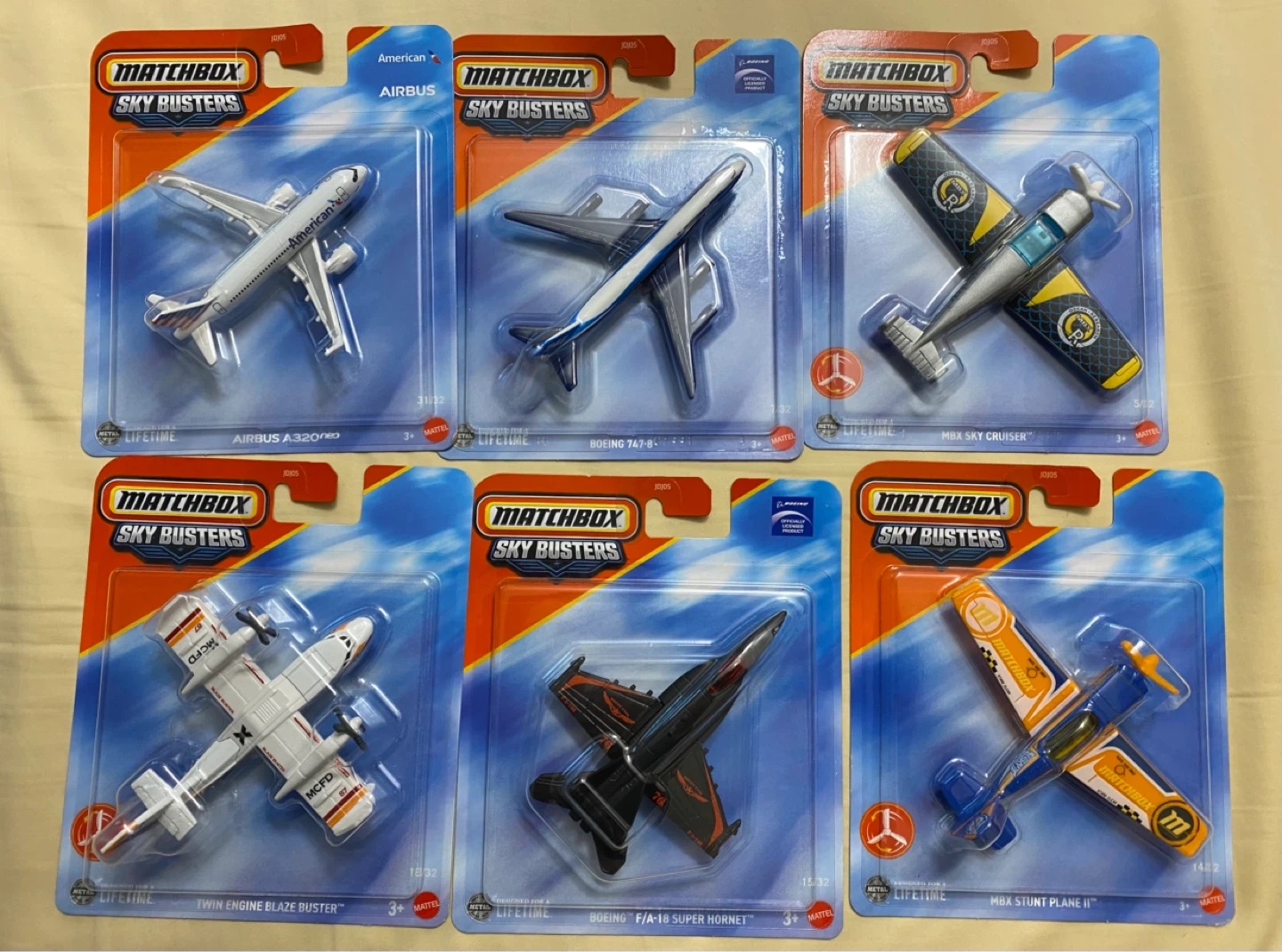 Matchbox Sky Busters Die-Cast Airplanes. $5.00 each