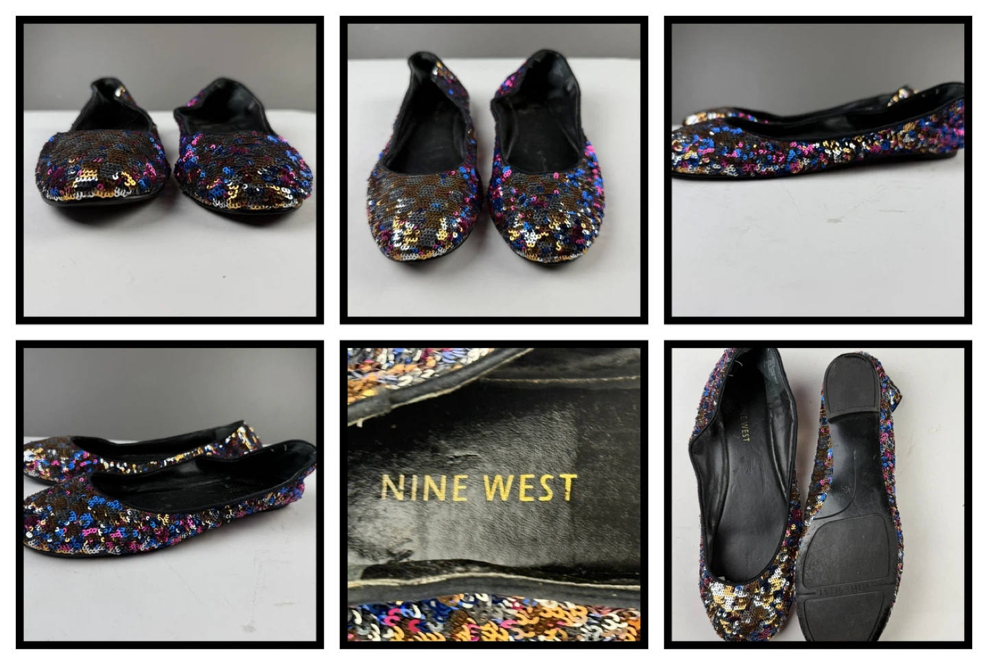 Nine West Sequin Ballet Flats