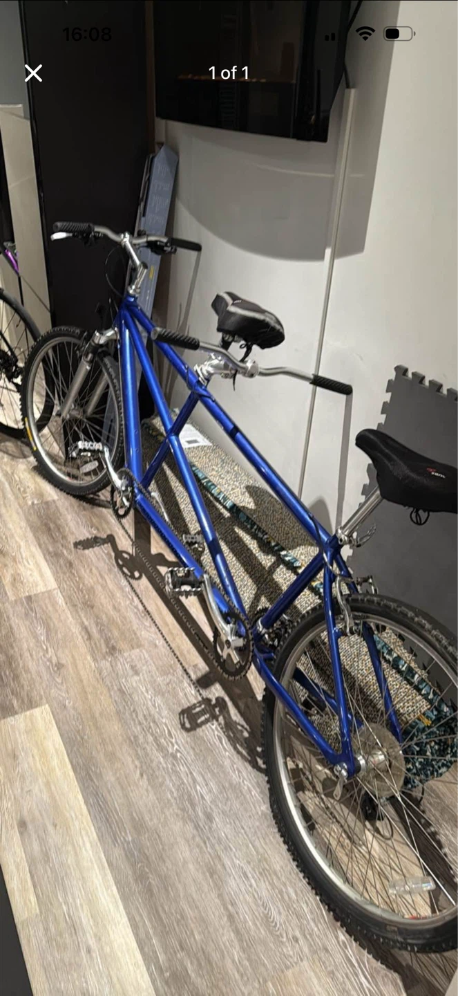 Blue Tandem Bicycle