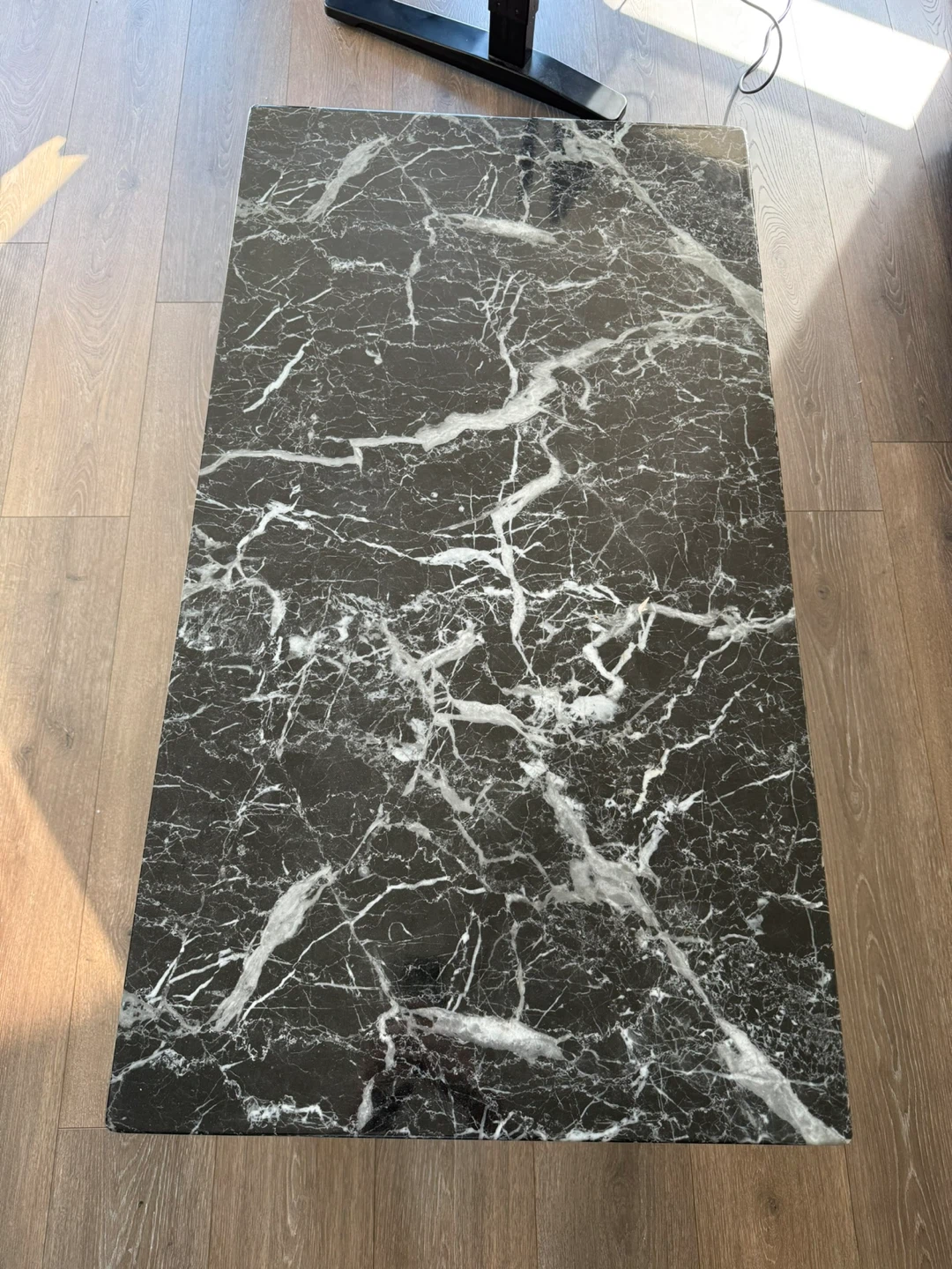 Black Marble Lift Top Coffee Table with Storage - photo 3