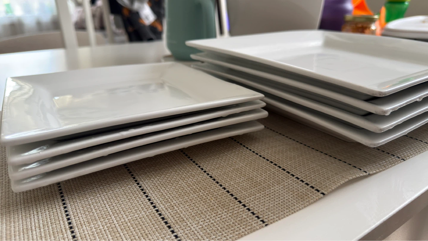 Forum Square Ceramic Dinner Plates and Salad Plates- Set of 4 - photo 5