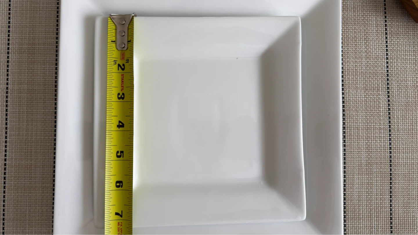 Forum Square Ceramic Dinner Plates and Salad Plates- Set of 4 - photo 4