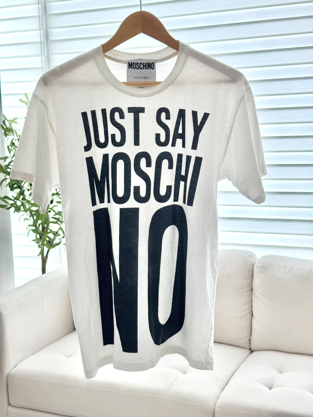 Moschino Couture 'Just Say Moschi NO' T-Shirt