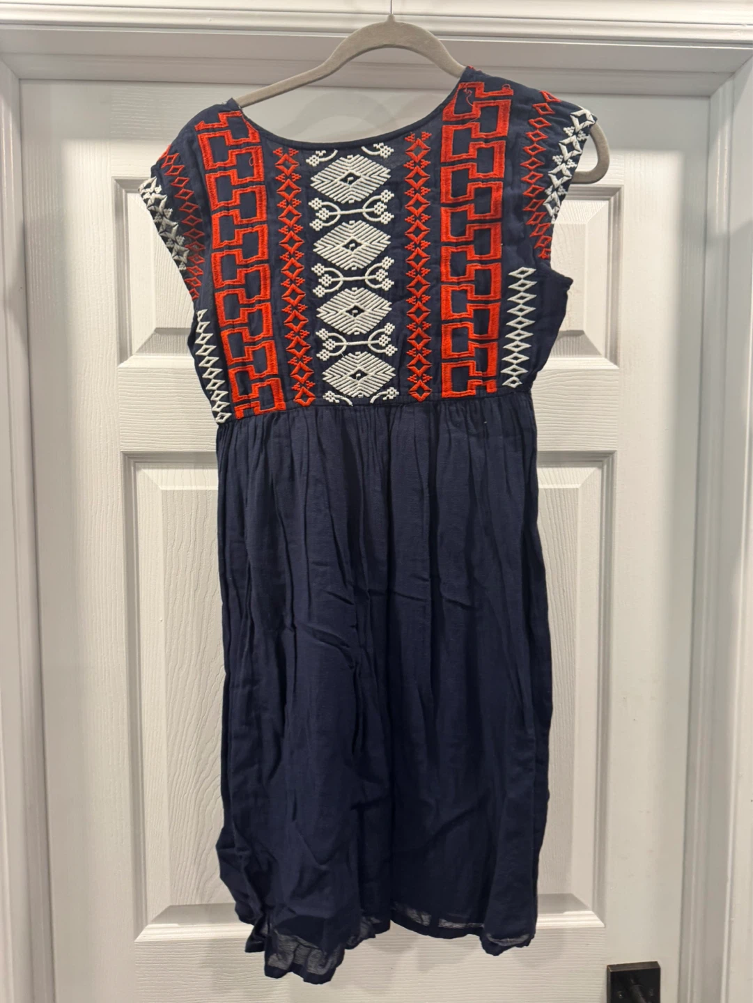 Navy Blue Embroidered Dress - photo 2