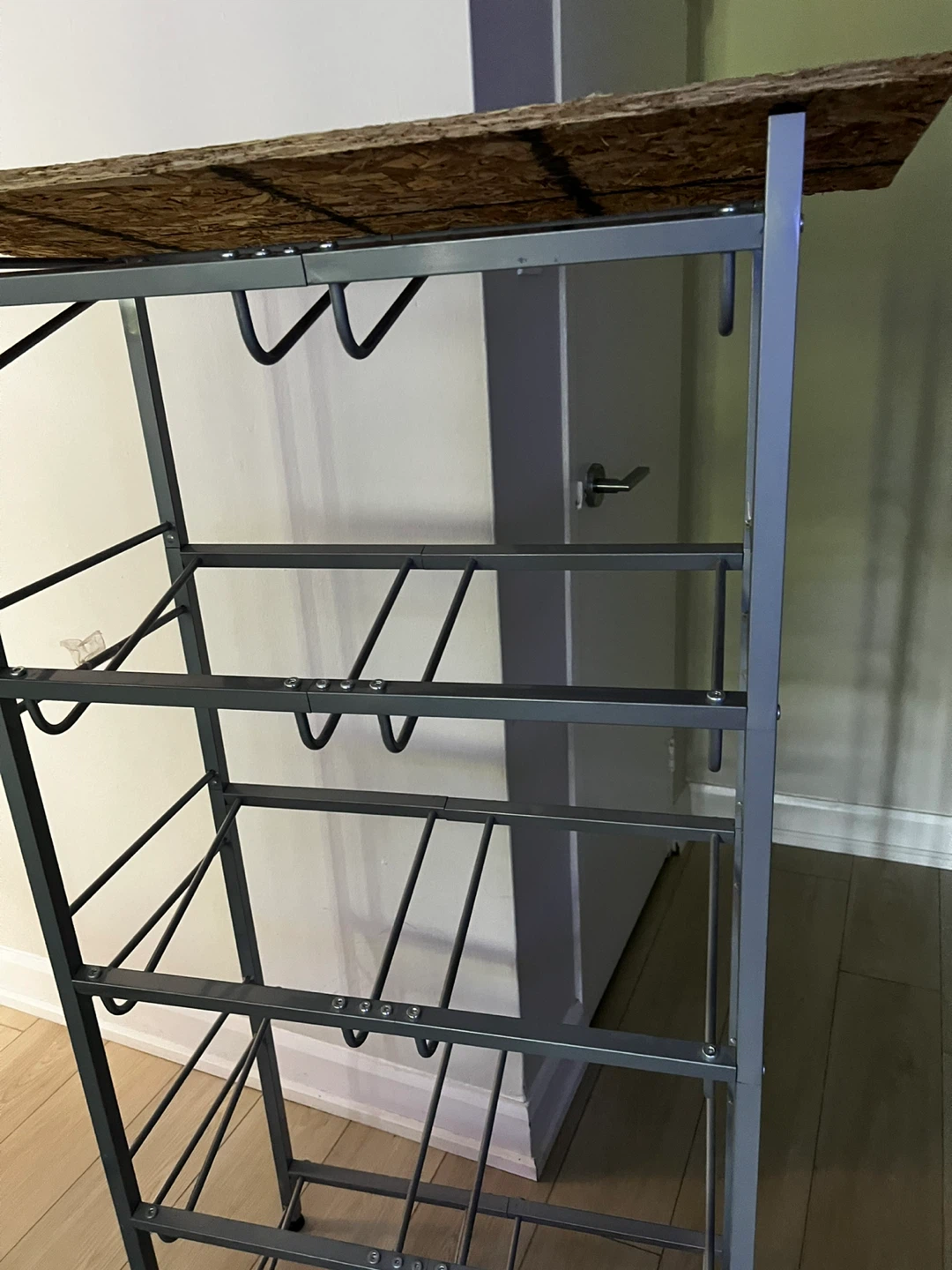 Wine Rack with Hanging Glass Holders