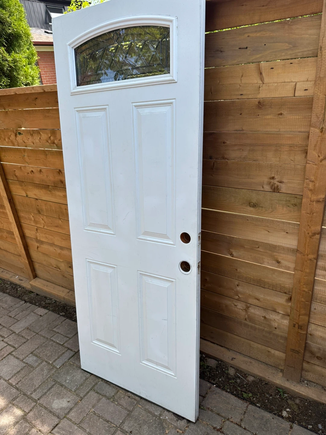 🚪 Exterior Steel Door w/ Decorative Glass — 32x79 - photo 2