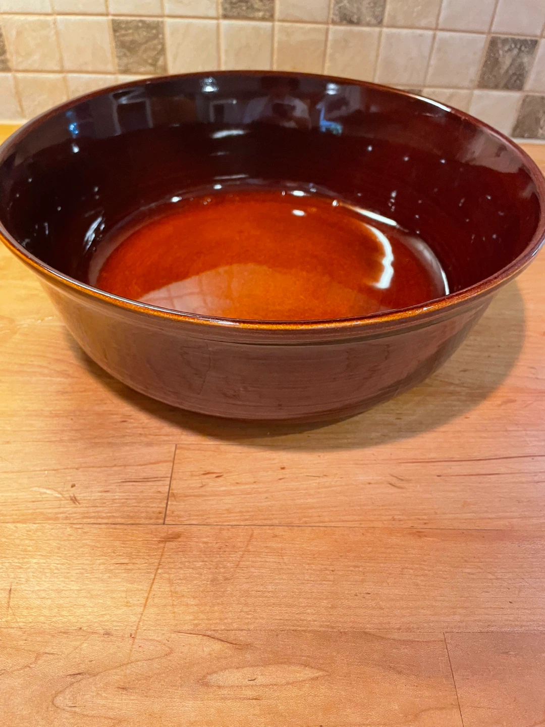 Brown Ceramic Mixing Bowl - photo 3