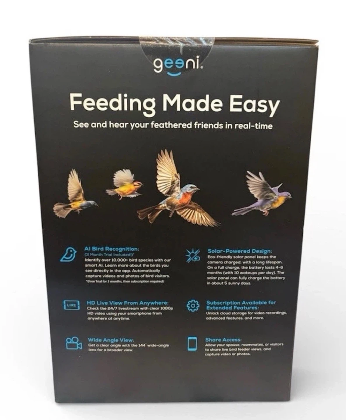 Smart Bird Feeder Camera WiFi Solar AI 1080P Outdoor Birdhouse - photo 2
