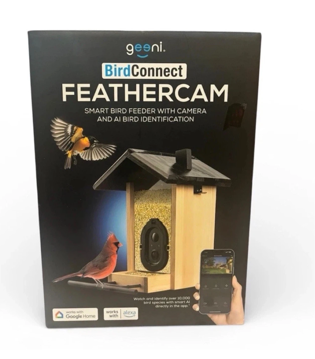 Smart Bird Feeder Camera WiFi Solar AI 1080P Outdoor Birdhouse