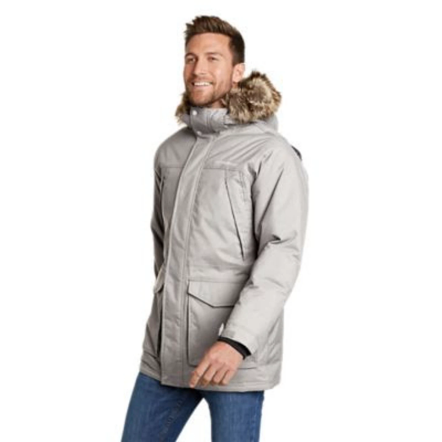 Eddie Bauer Men's Parka Cement ( Large )