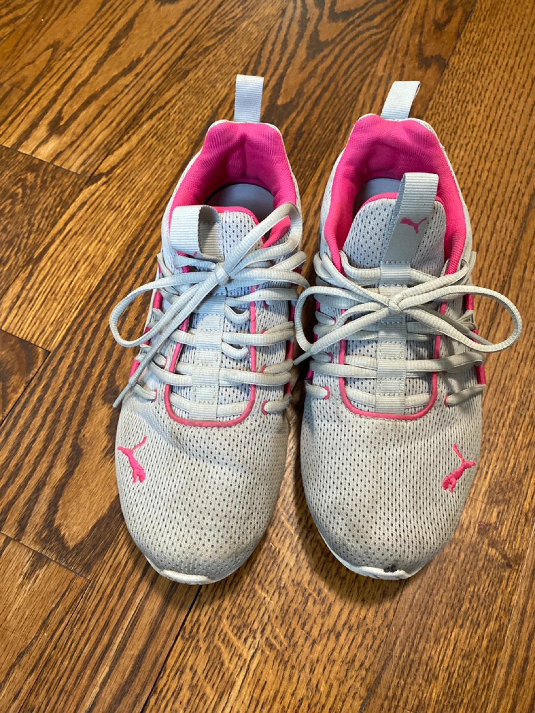 Puma Running Shoes - Grey/Pink - Size 6Y