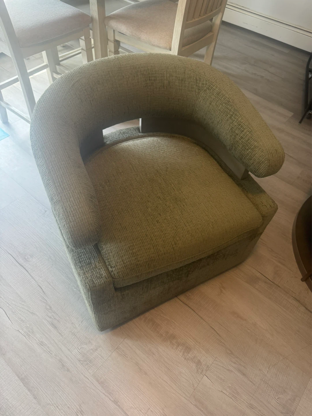 Dining tables with chairs and comfty rotating sofa olive green - photo 3
