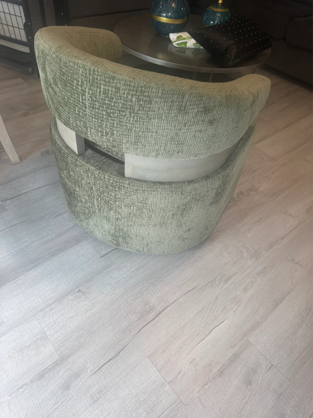 Dining tables with chairs and comfty rotating sofa olive green - photo 4