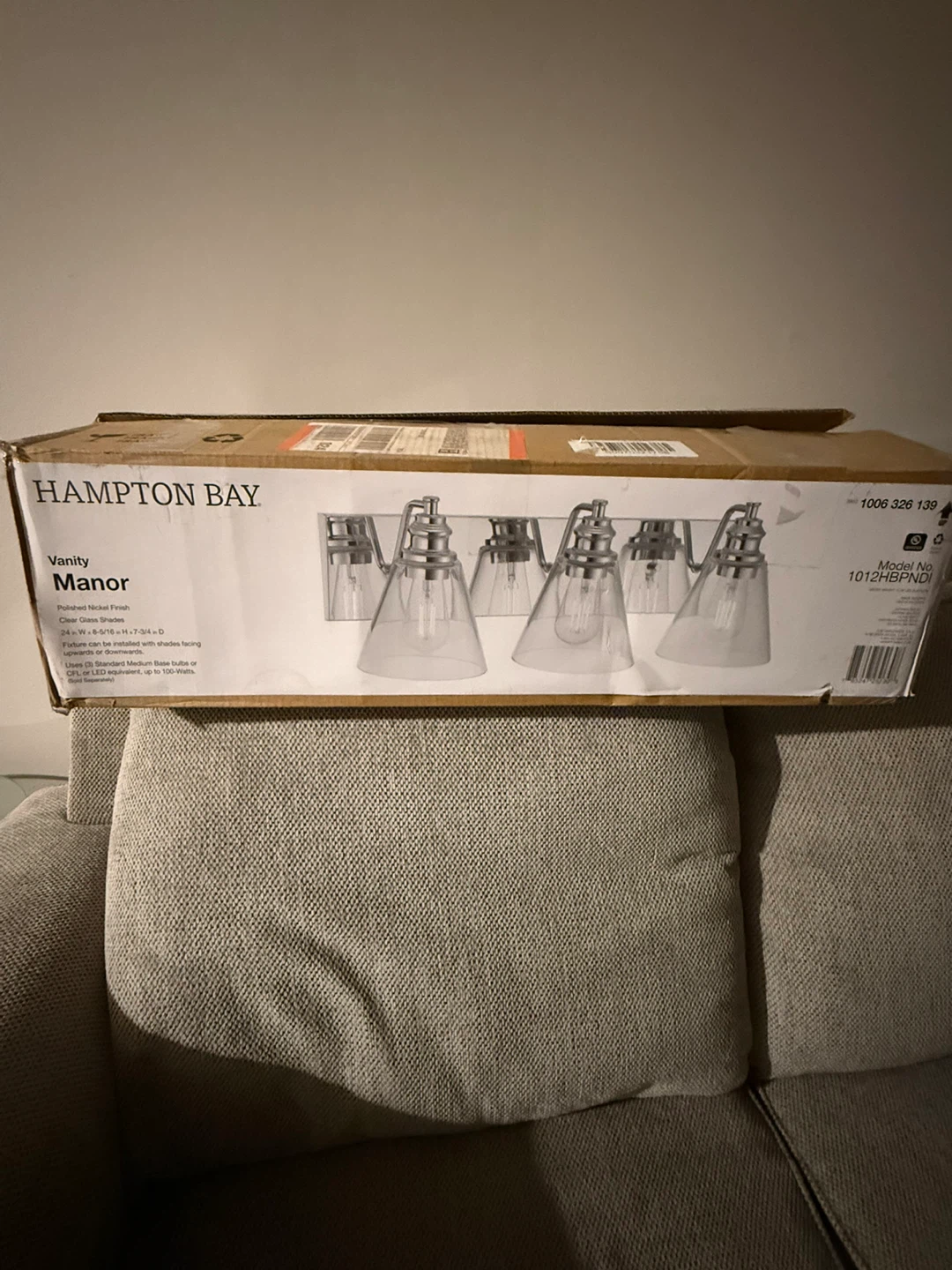 Hampton Bay Manor Vanity Light Fixture