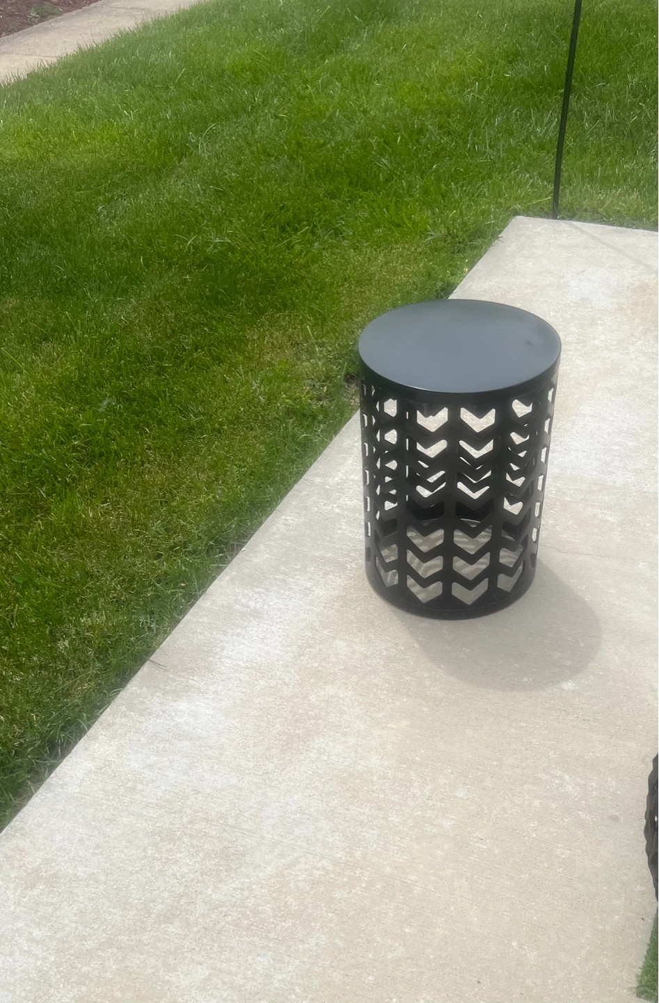 Black Metal Outdoor Side Table