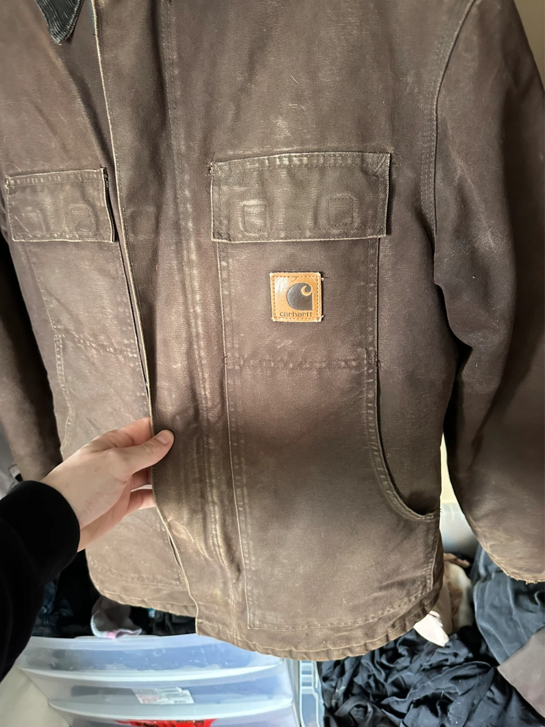 Carhartt Brown Canvas Insulated Work Jacket