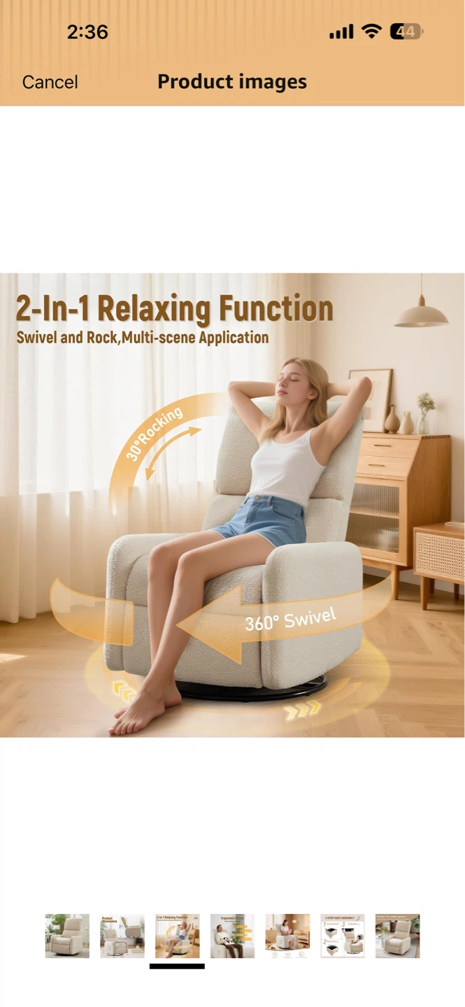 Swivel Rocker Recliner Chair - photo 3