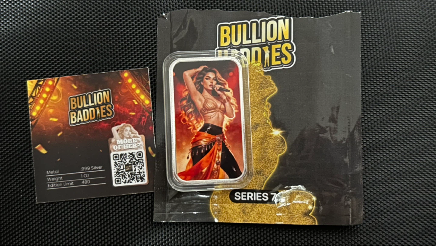 Bullion Baddies Camille Candela 1 oz Silver Bar