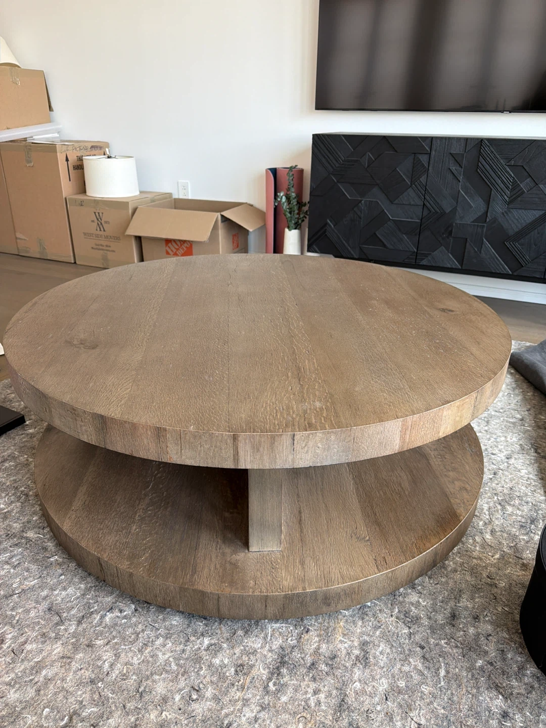 Round Oak Coffee Table - photo 5