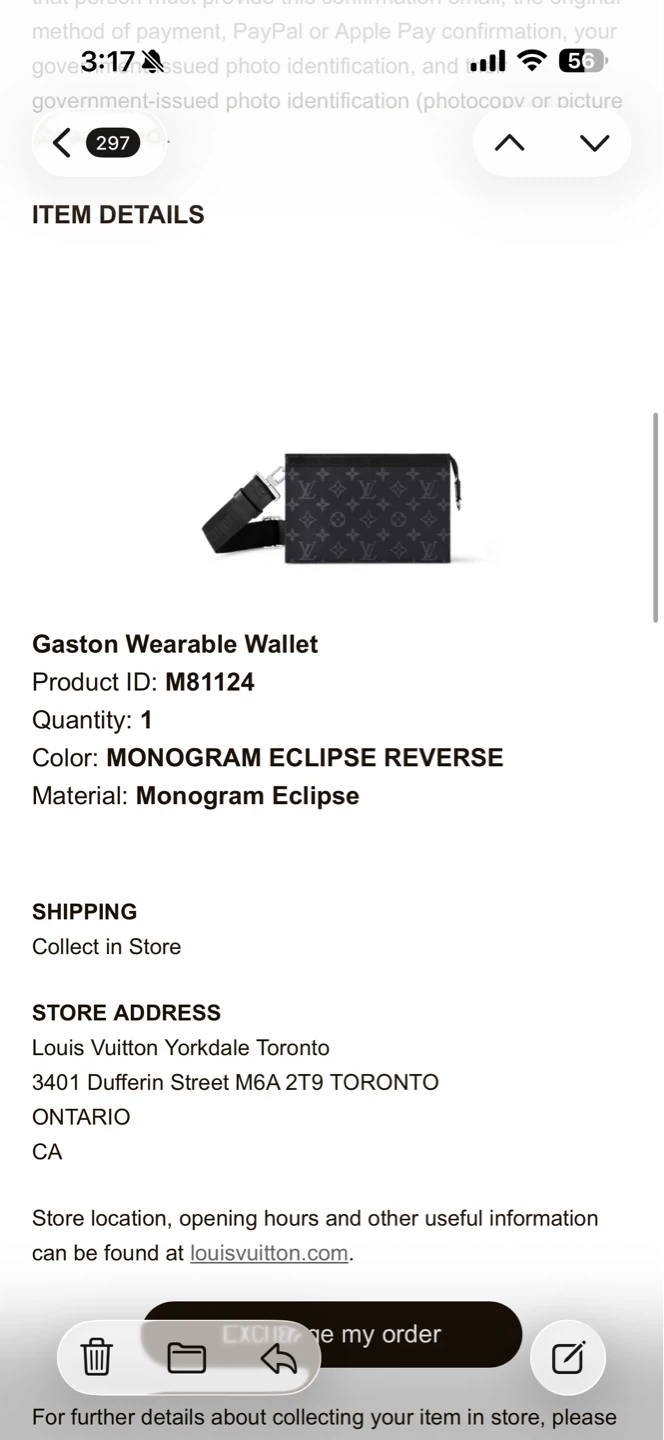 Louis Vuitton Gaston Wearable Wallet Monogram Eclipse