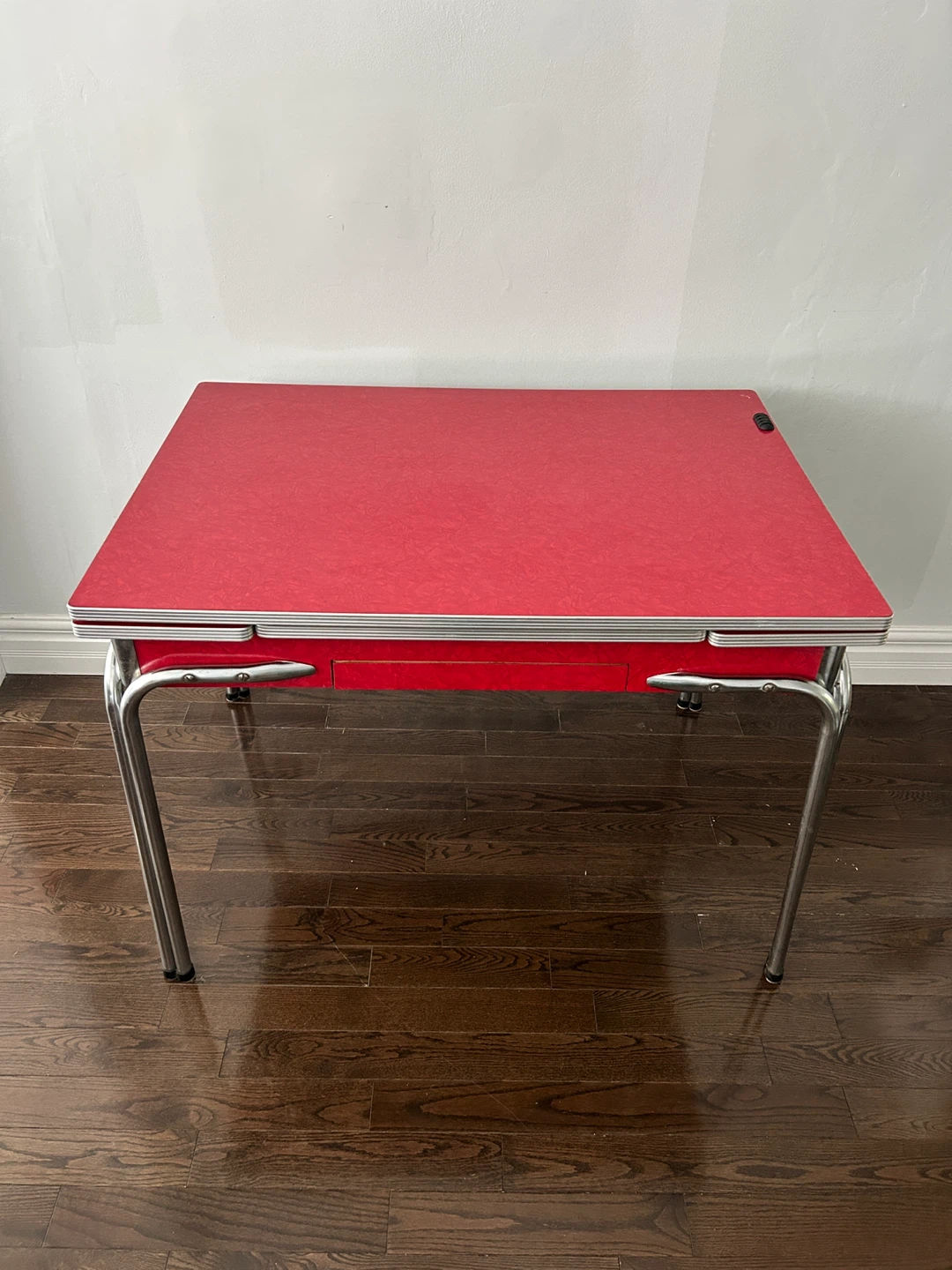 Vintage Red Table with Drawer