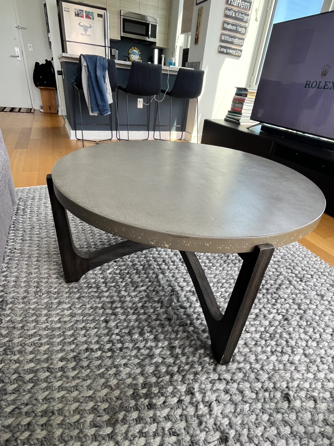Round Concrete Coffee Table - photo 2