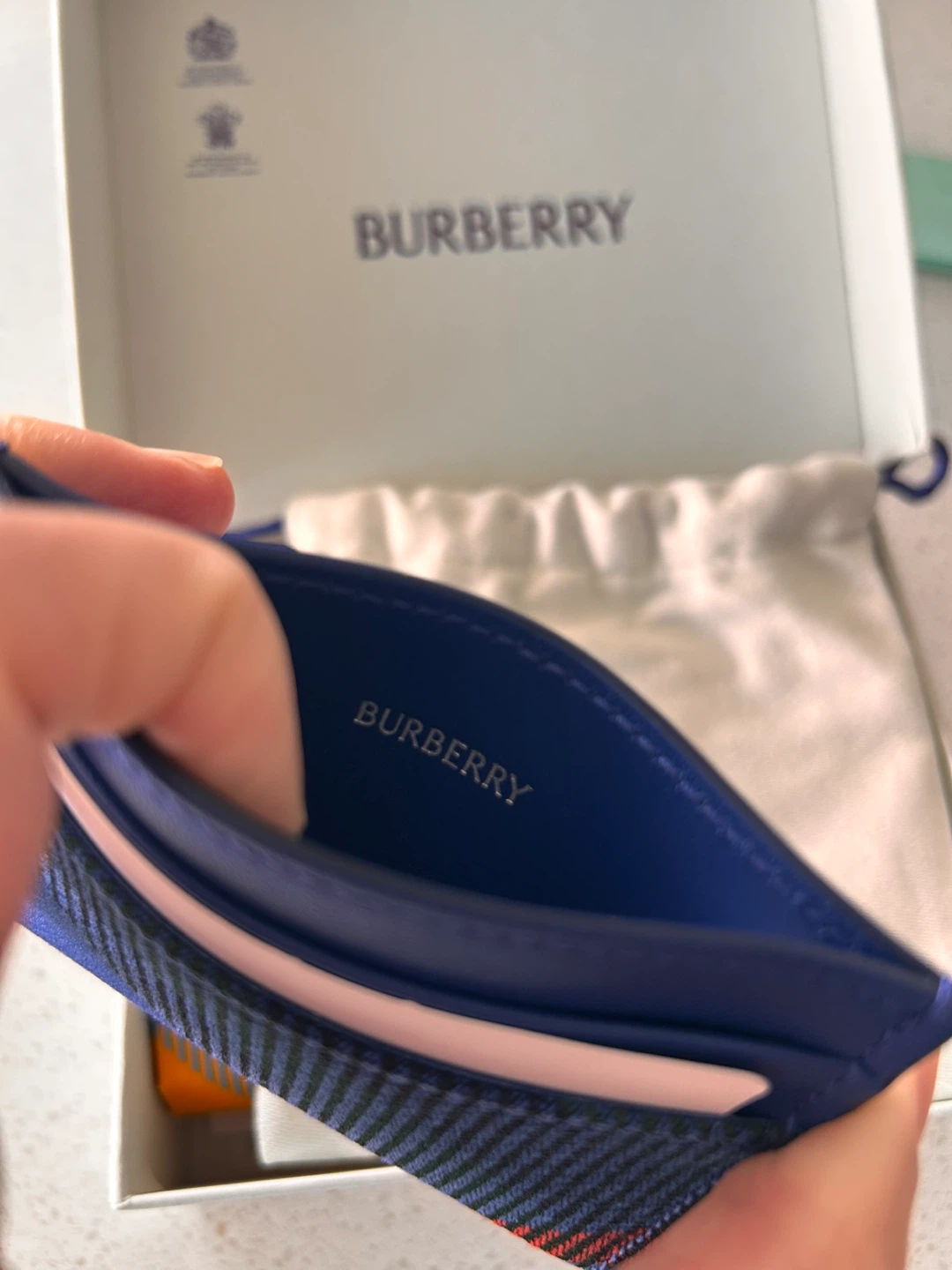 Burberry blue plaid card holder - photo 3