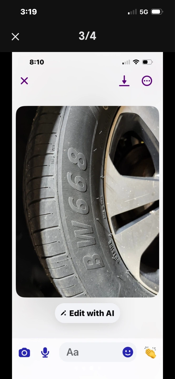 235/55R18 Tires on rims