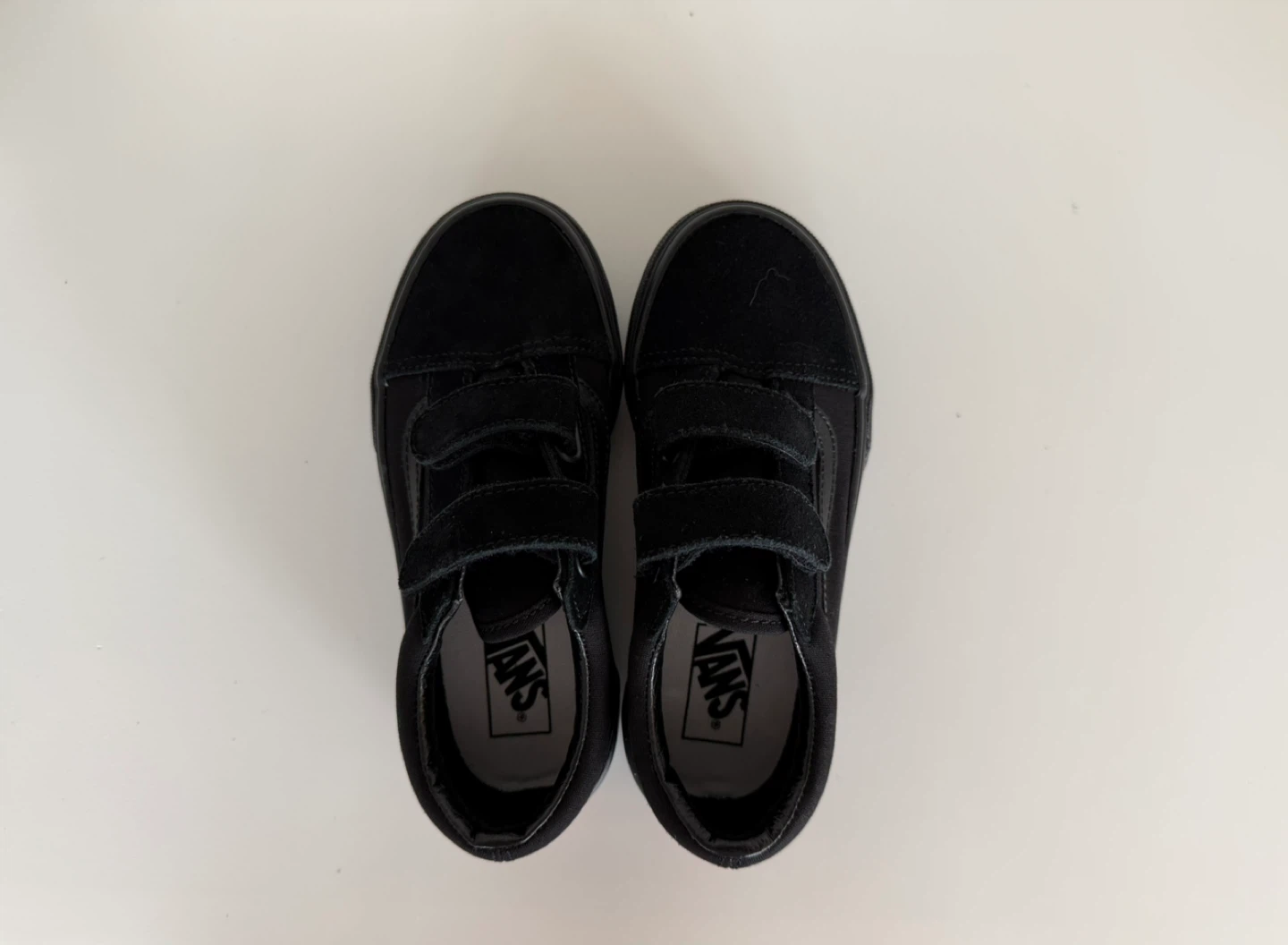 Vans Old Skool V Black Suede Velcro Shoes - New - photo 5