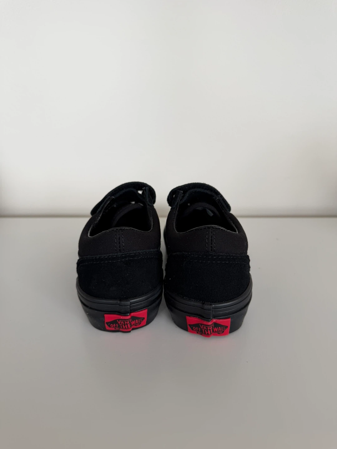 Vans Old Skool V Black Suede Velcro Shoes - New - photo 4