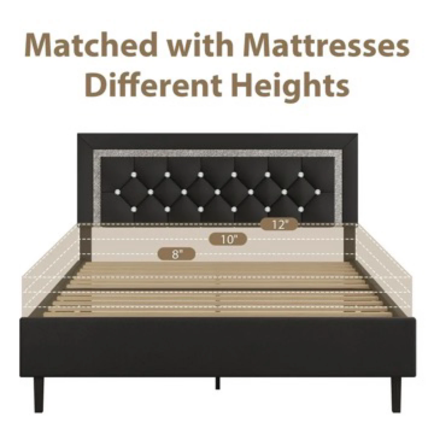 4 EVER WINNER Full Bed Frame with Headboard - photo 2