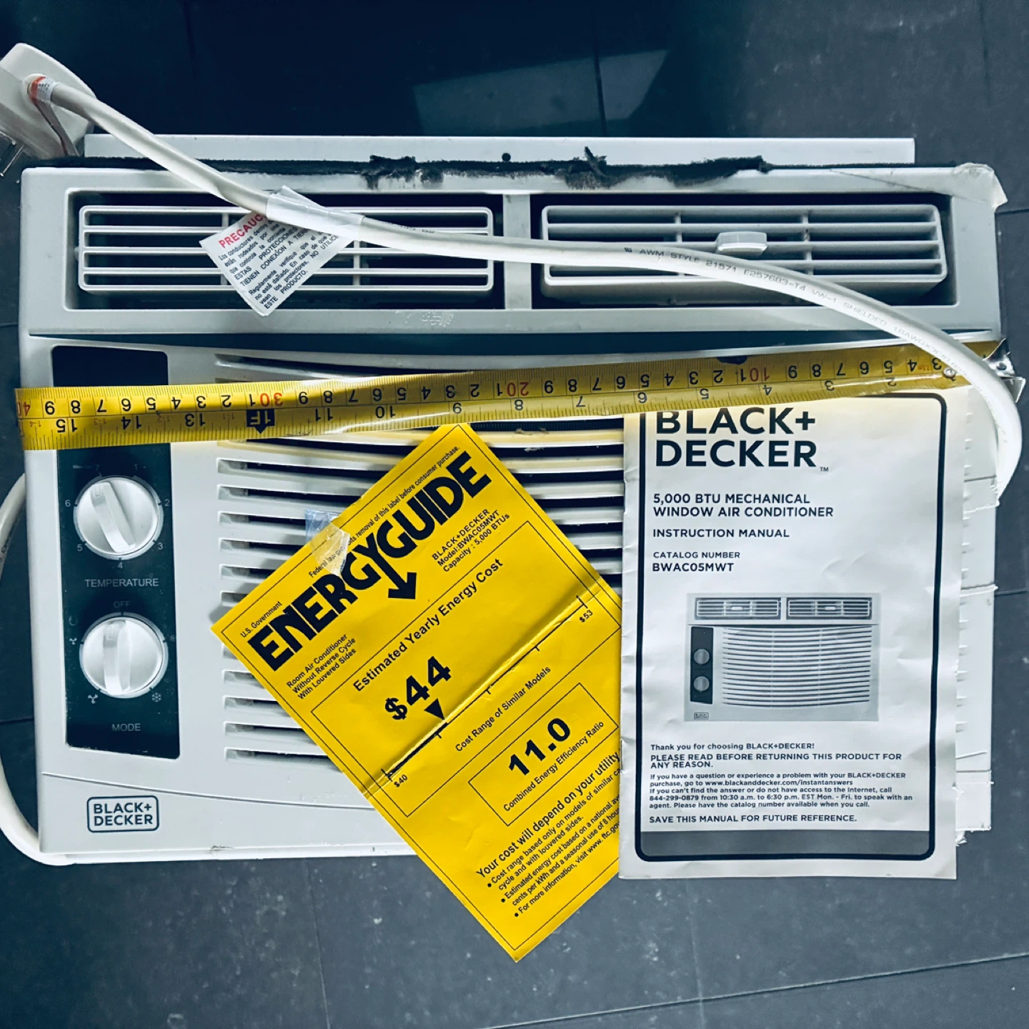 Black+Decker 5,000 BTU Mechanical Window Air Conditioner - photo 2