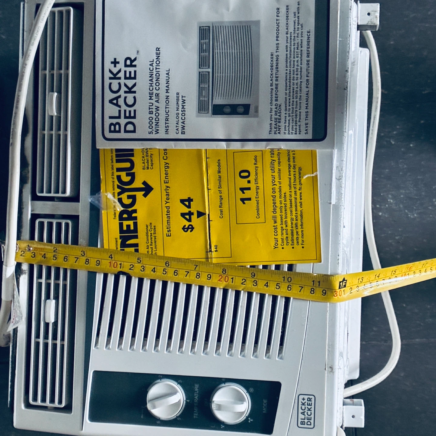 Black+Decker 5,000 BTU Mechanical Window Air Conditioner - photo 3