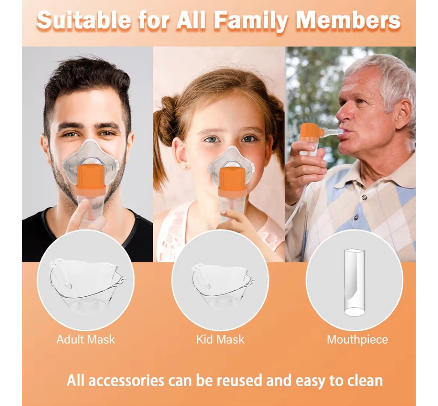 Portable Compressor Nebulizer with Adult and Kid Masks