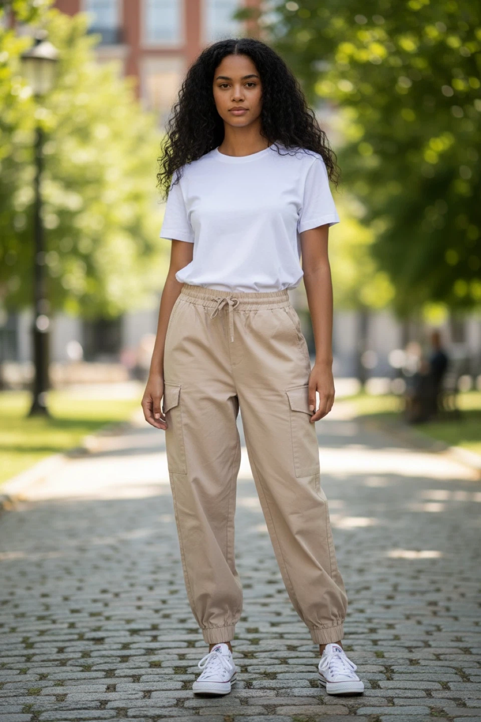 Lulus Cargo Pants - Beige, Size S