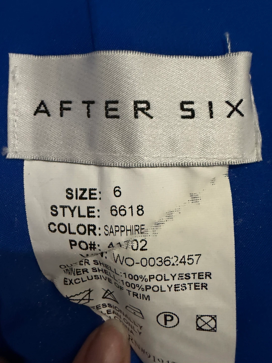 After Six Blue Strapless Bridesmaid Dress Size 6 - photo 2
