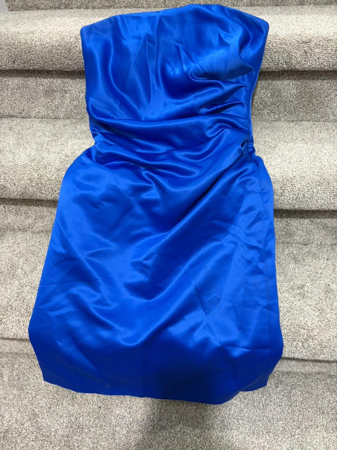 After Six Blue Strapless Bridesmaid Dress Size 6